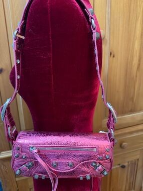 Balenciaga Metallic Pink Mini Shoulder Bag